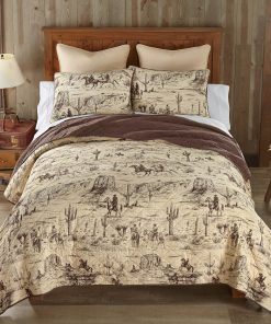 Juego de ropa de cama acolchado de algodón Cowboy de Donna