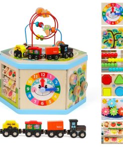 Cubo de Actividades de Madera 9 en 1 Juguetes Montessori