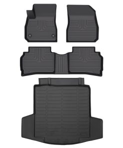 Conjunto de tapetes para piso y protector -Negro