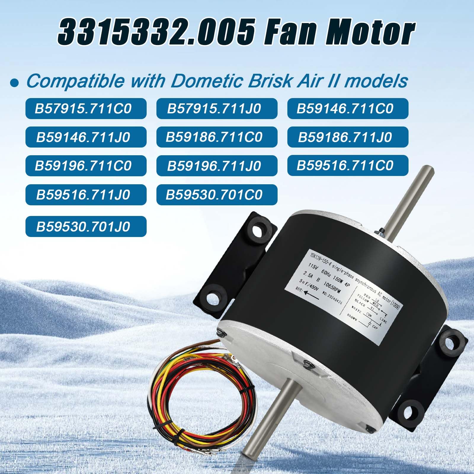 Motor del ventilador 3315332.005 compatible con el motor - Imagen 5