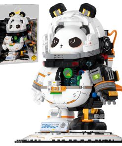 Set de bloques de construcción de panda técnico espacial