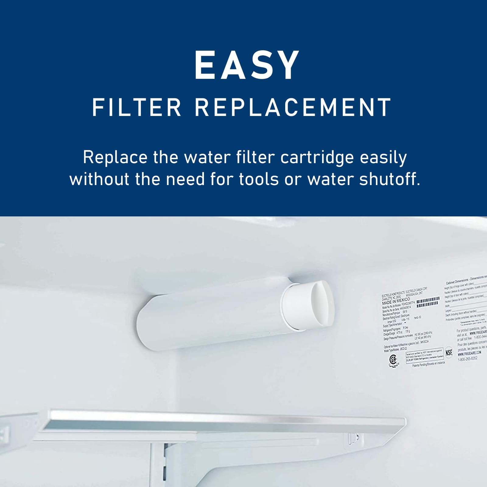 Filtro de Agua de Repuesto TEEHAY EPTWFU01, -Blanco - Imagen 7