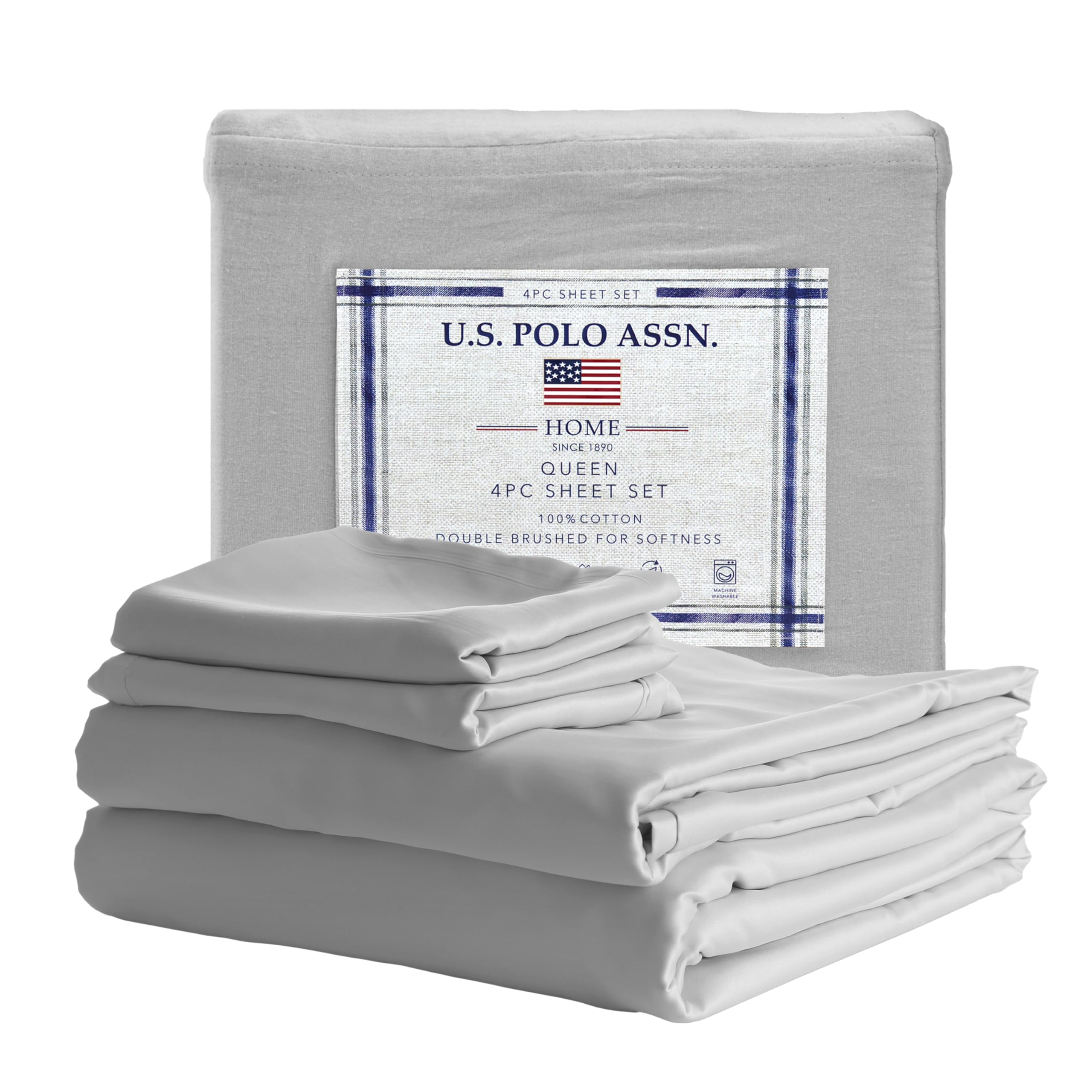 Juego de sábanas de 100% algodón U.S. Polo Assn. - 144