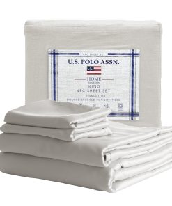 Juego de sábanas U.S. Polo Assn. 100% algodón de 4 piezas -