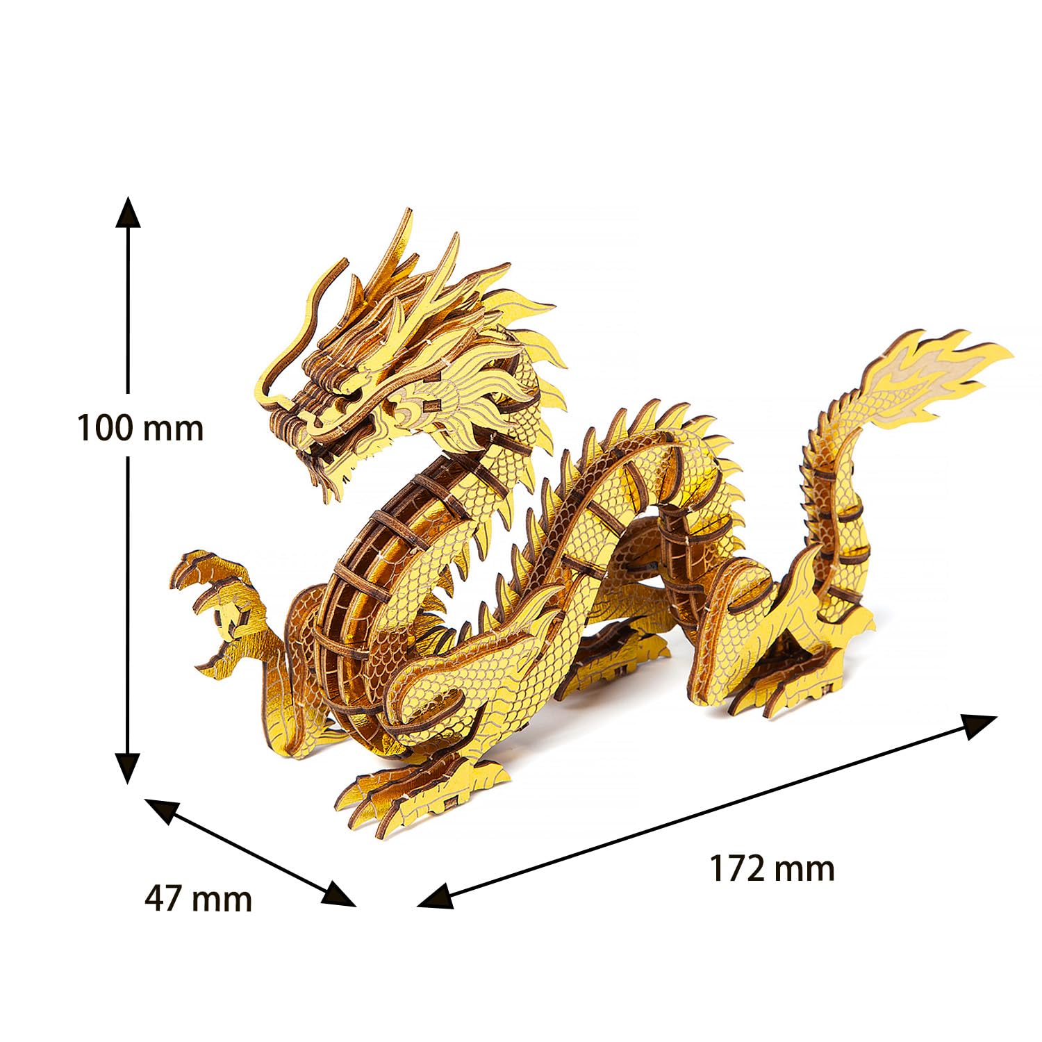 Puzzle de Madera Dragón Japonés 3D - Divertidos Kits de - Imagen 6