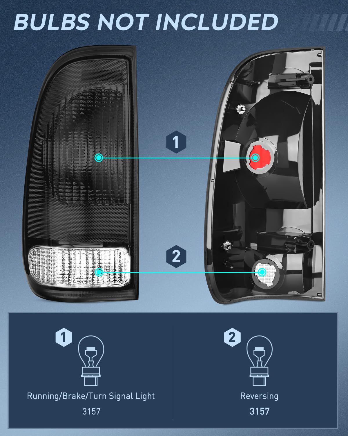 Conjunto de faros traseros Nilight compatible con Ford F150 - Imagen 3