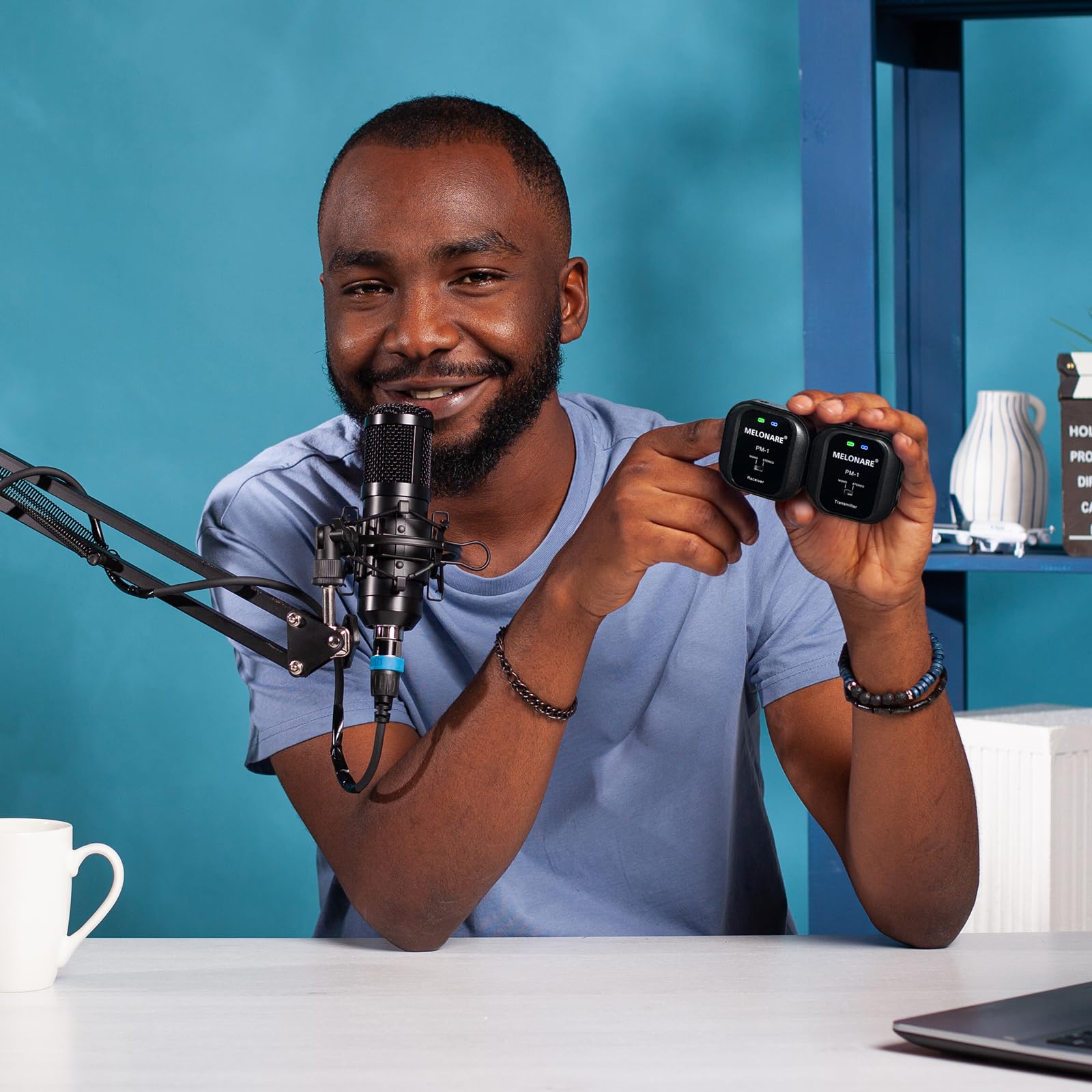 Sistema de Monitor Inalámbrico MELONARE - UHF -Negro - Imagen 9