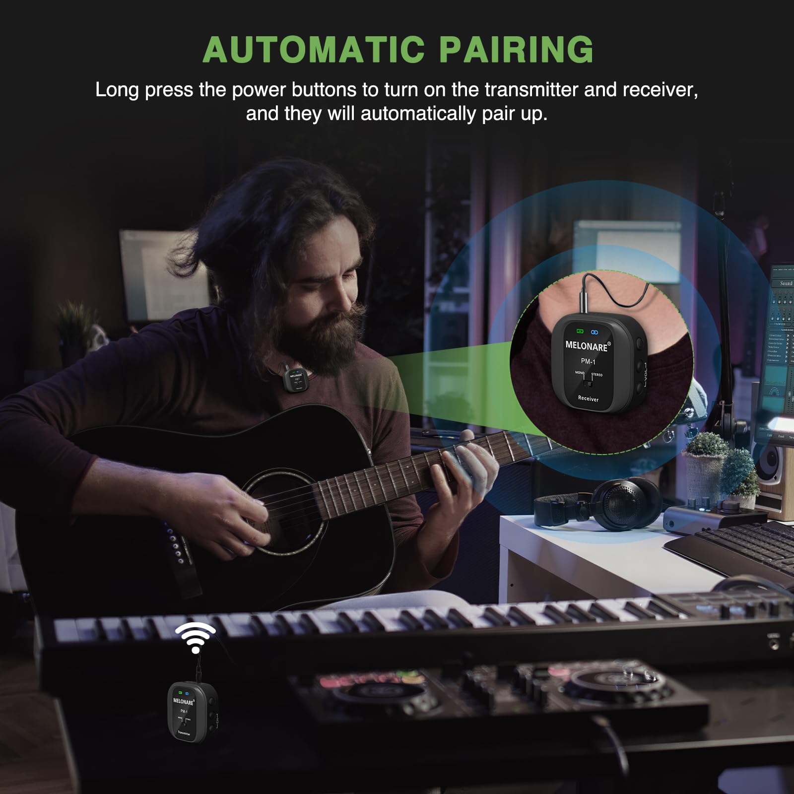 Sistema de monitoreo inalámbrico MELONARE PM-1 - UHF - Imagen 5