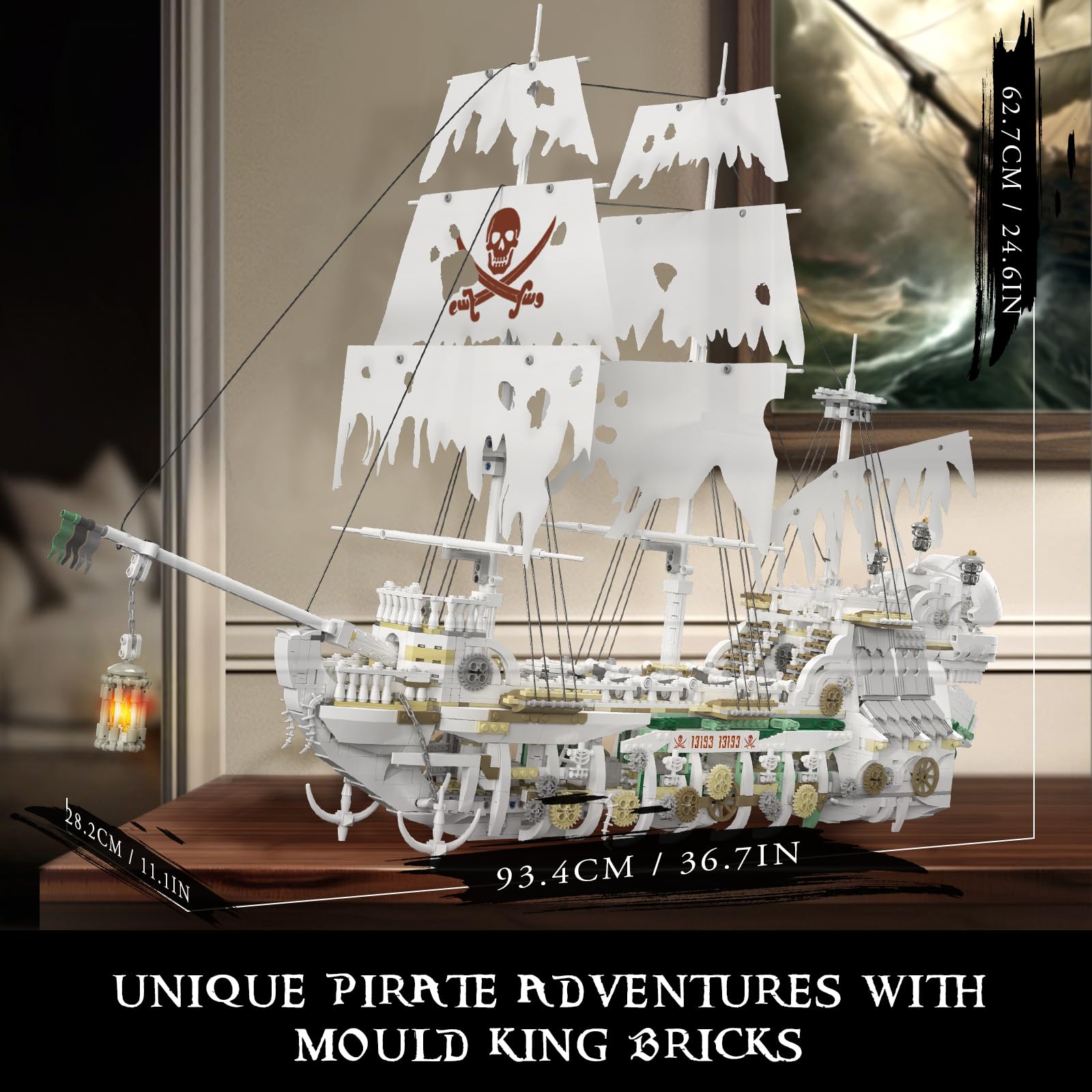Mould King 13193 Barco Pirata de Esqueleto, Juguetes de - Imagen 8