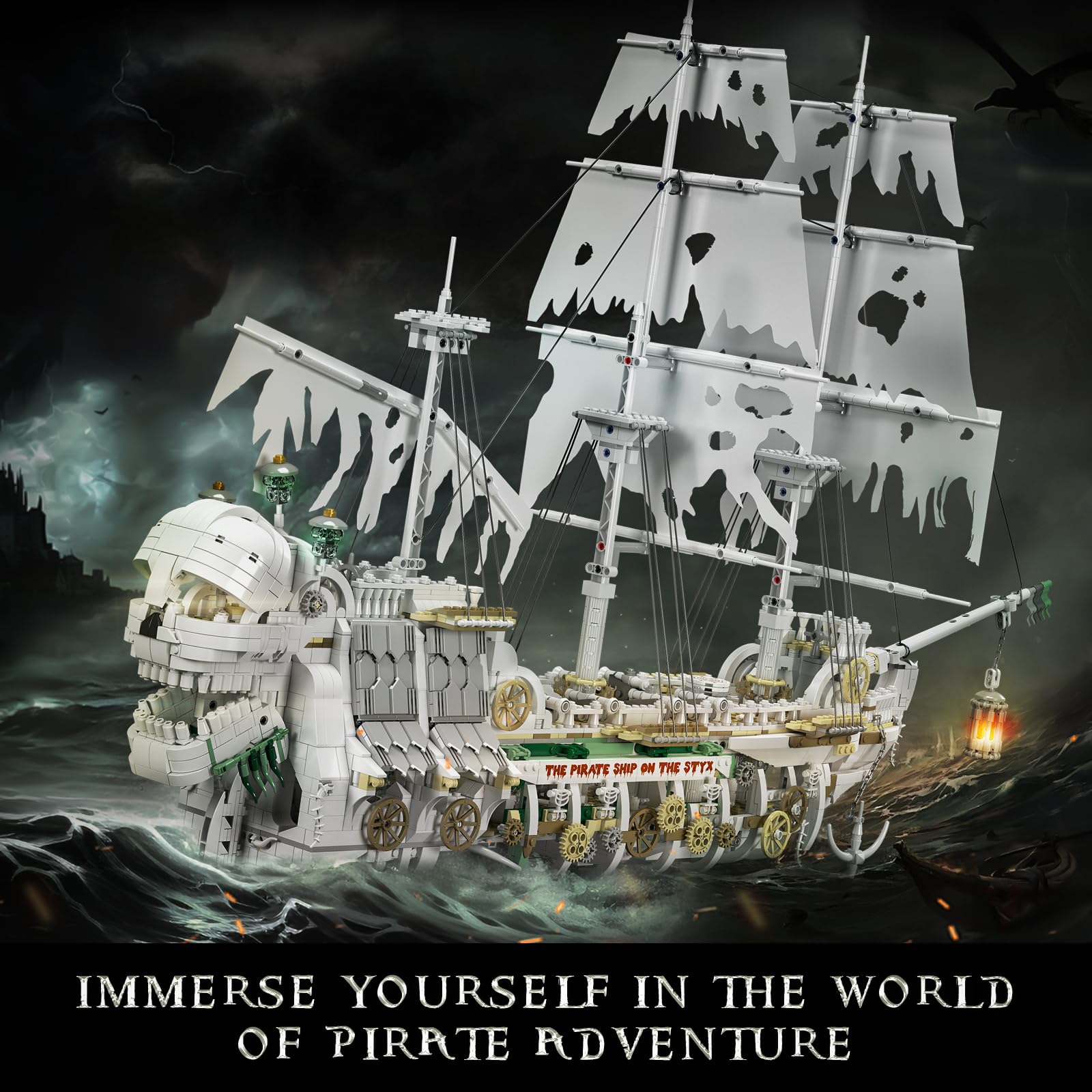 Mould King 13193 Barco Pirata de Esqueleto, Juguetes de - Imagen 3