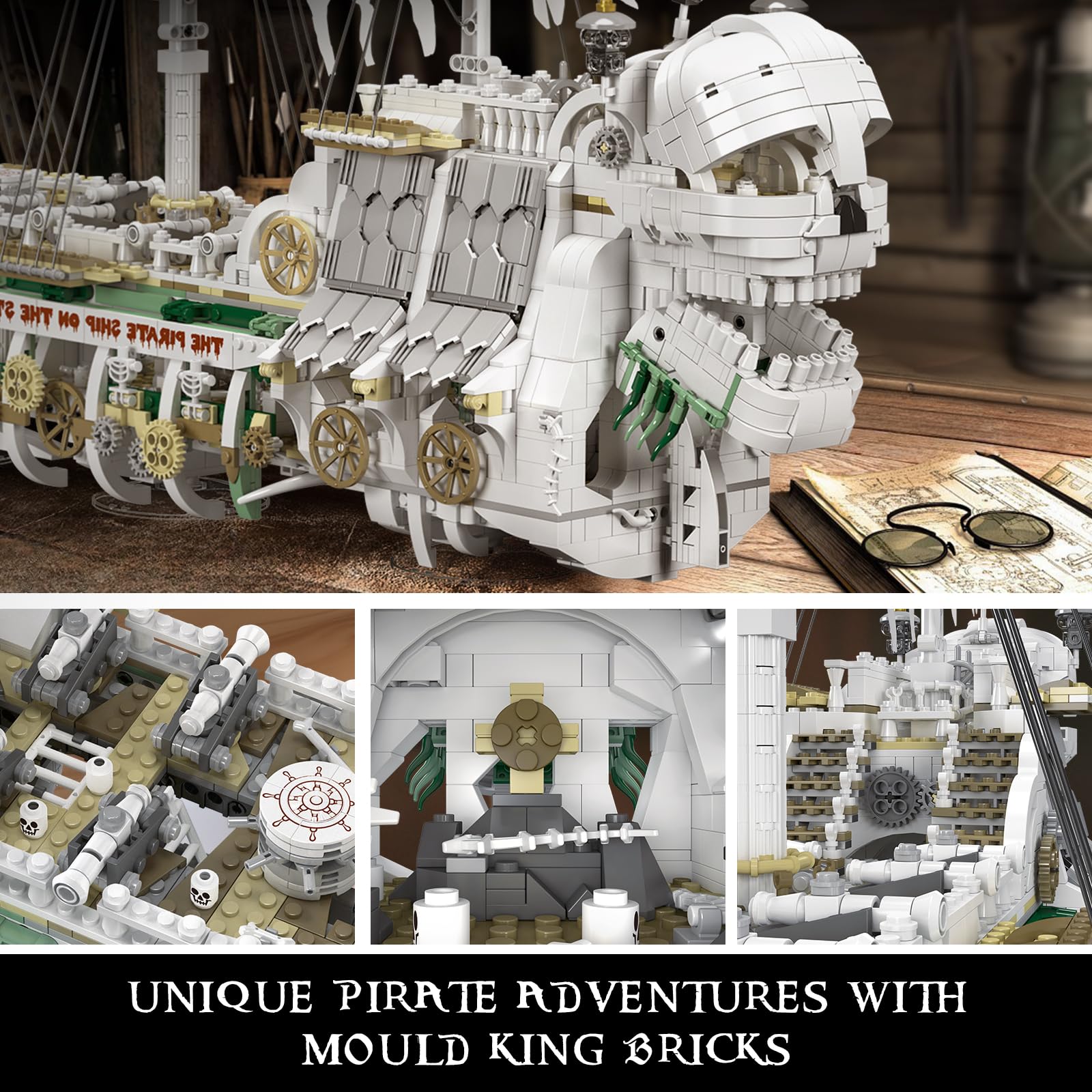 Mould King 13193 Barco Pirata de Esqueleto, Juguetes de - Imagen 5