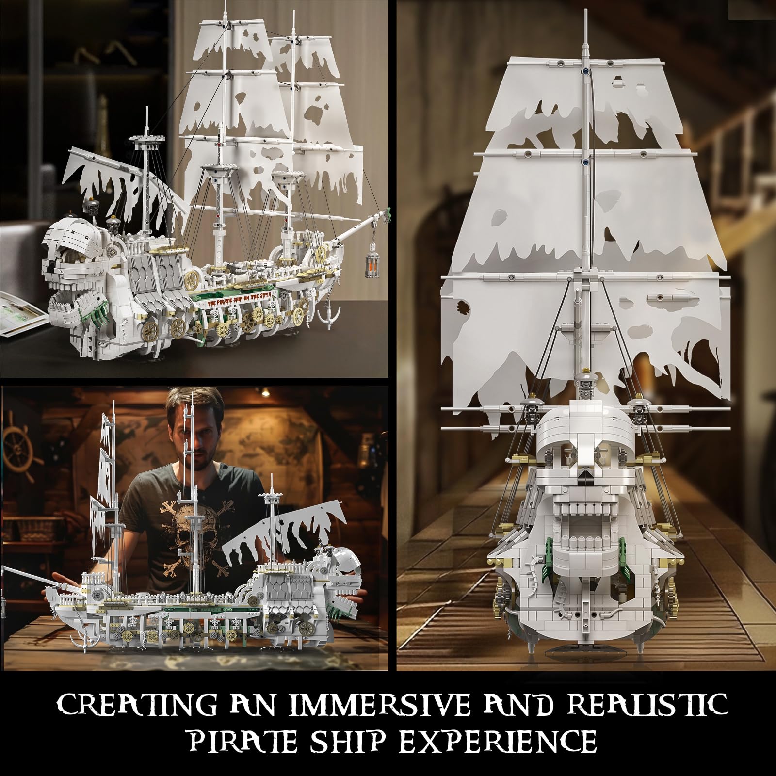 Mould King 13193 Barco Pirata de Esqueleto, Juguetes de - Imagen 4