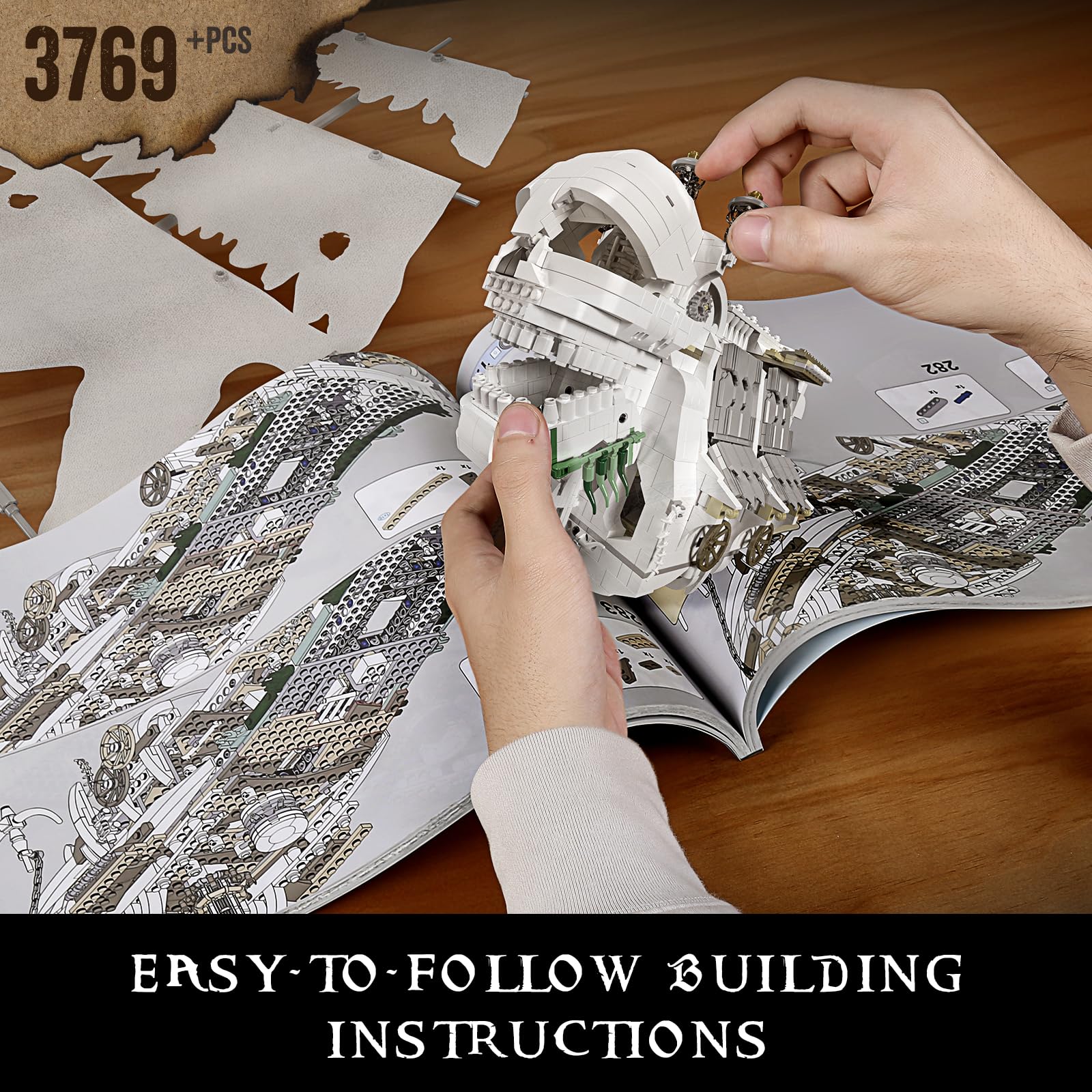 Mould King 13193 Barco Pirata de Esqueleto, Juguetes de - Imagen 7