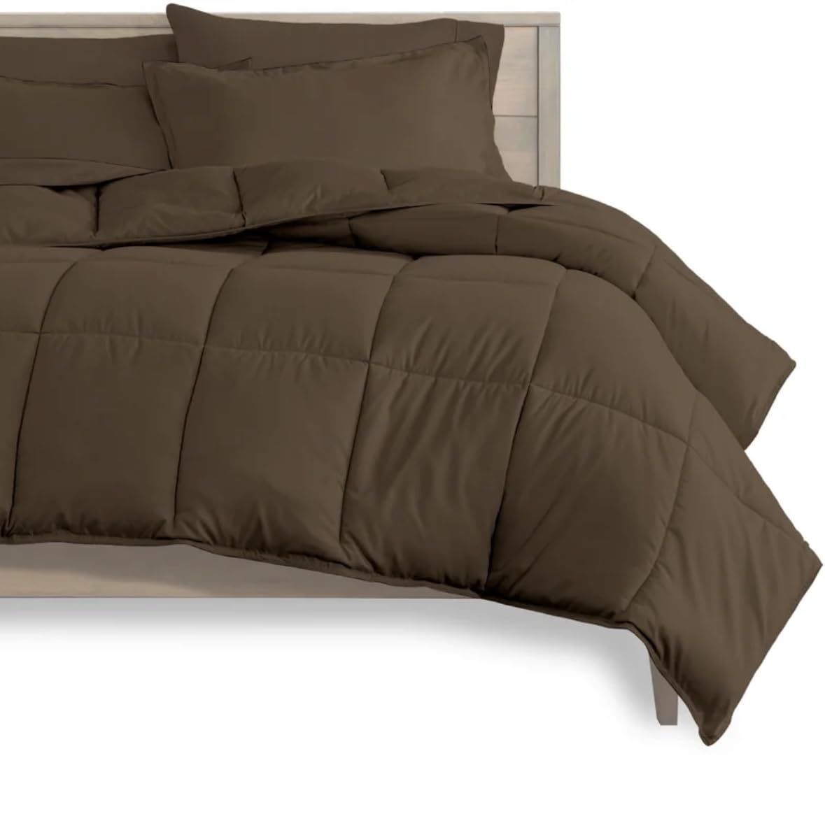 Juego de Ropa de Cama de Bambú 1800 Bella Home -Chocolate