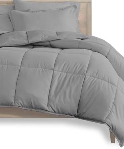 Set de Ropa de Cama de Bambú 1800 Bella Home -Gris