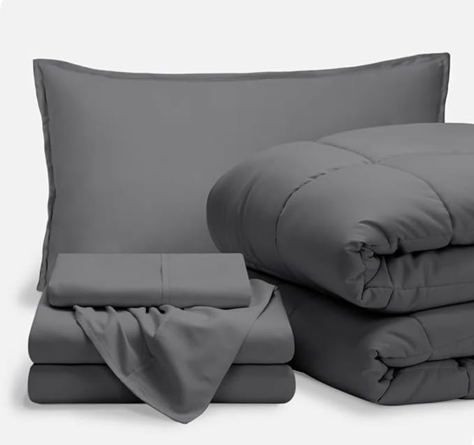 Juego de Ropa de Cama de Bambú Bella Home 1800 con Edredón, - Imagen 4