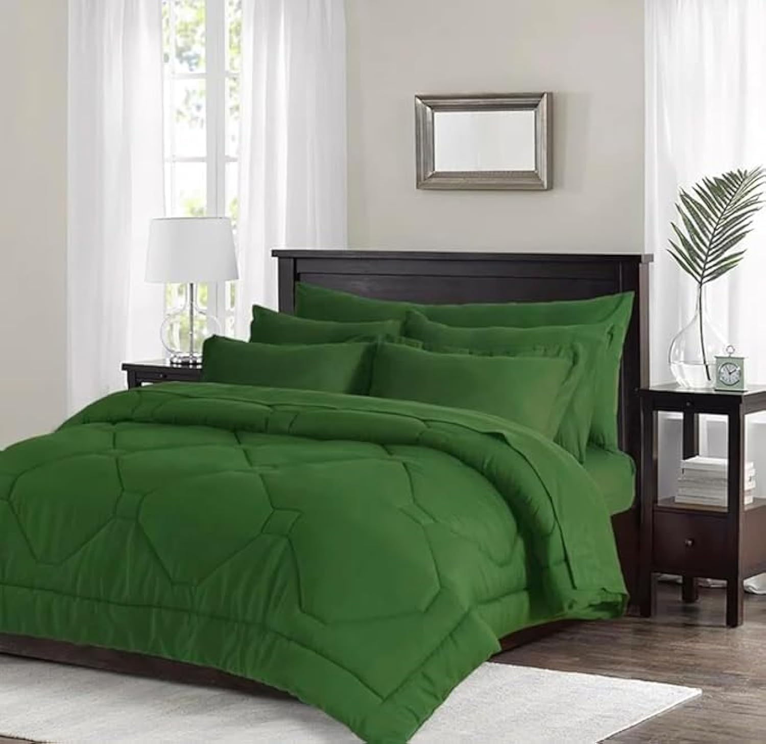 Juego de Ropa de Cama de Bambú 1800 Bella Home -Menta
