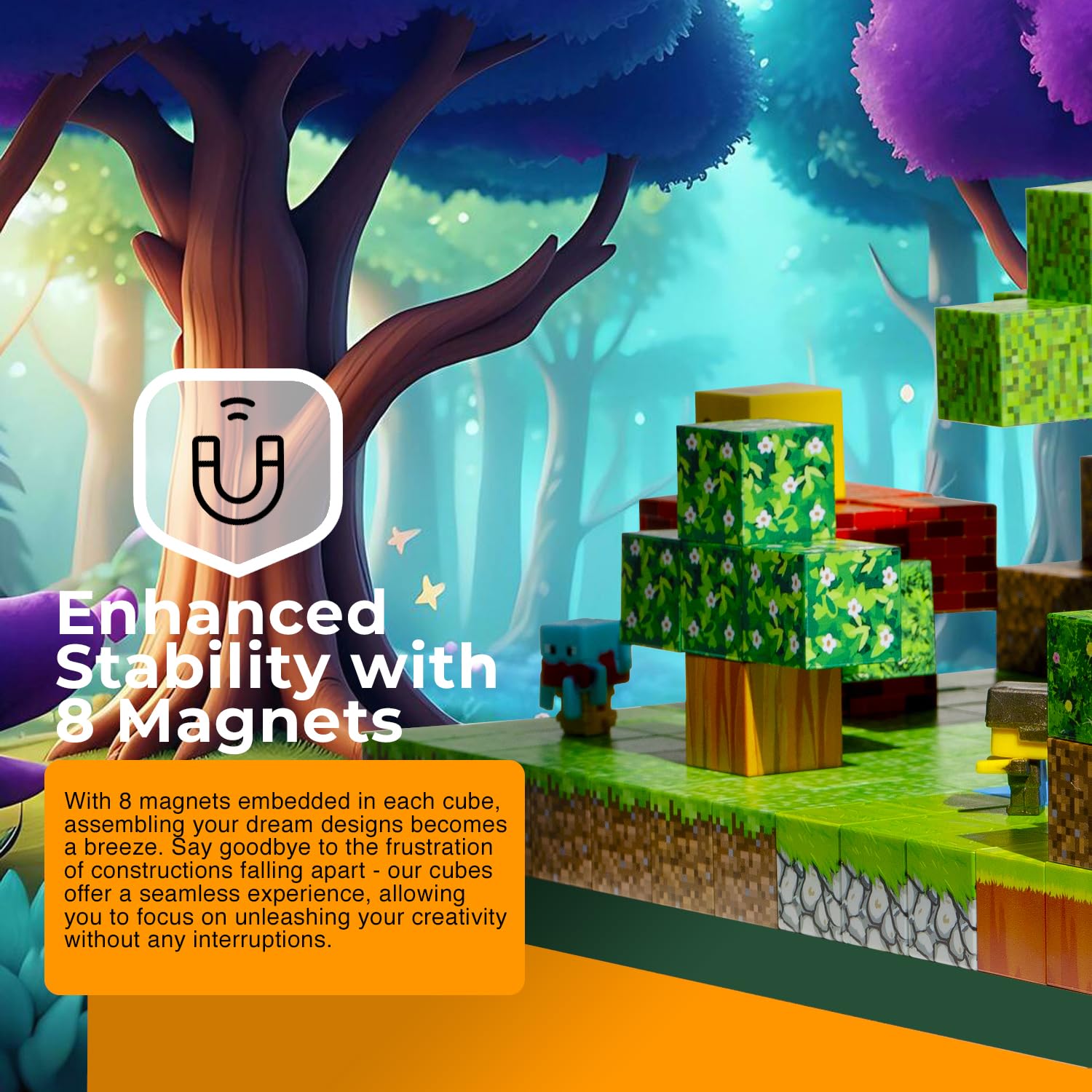 128 PCS Bloques Magnéticos - Juego de Construcción Mine - Imagen 7