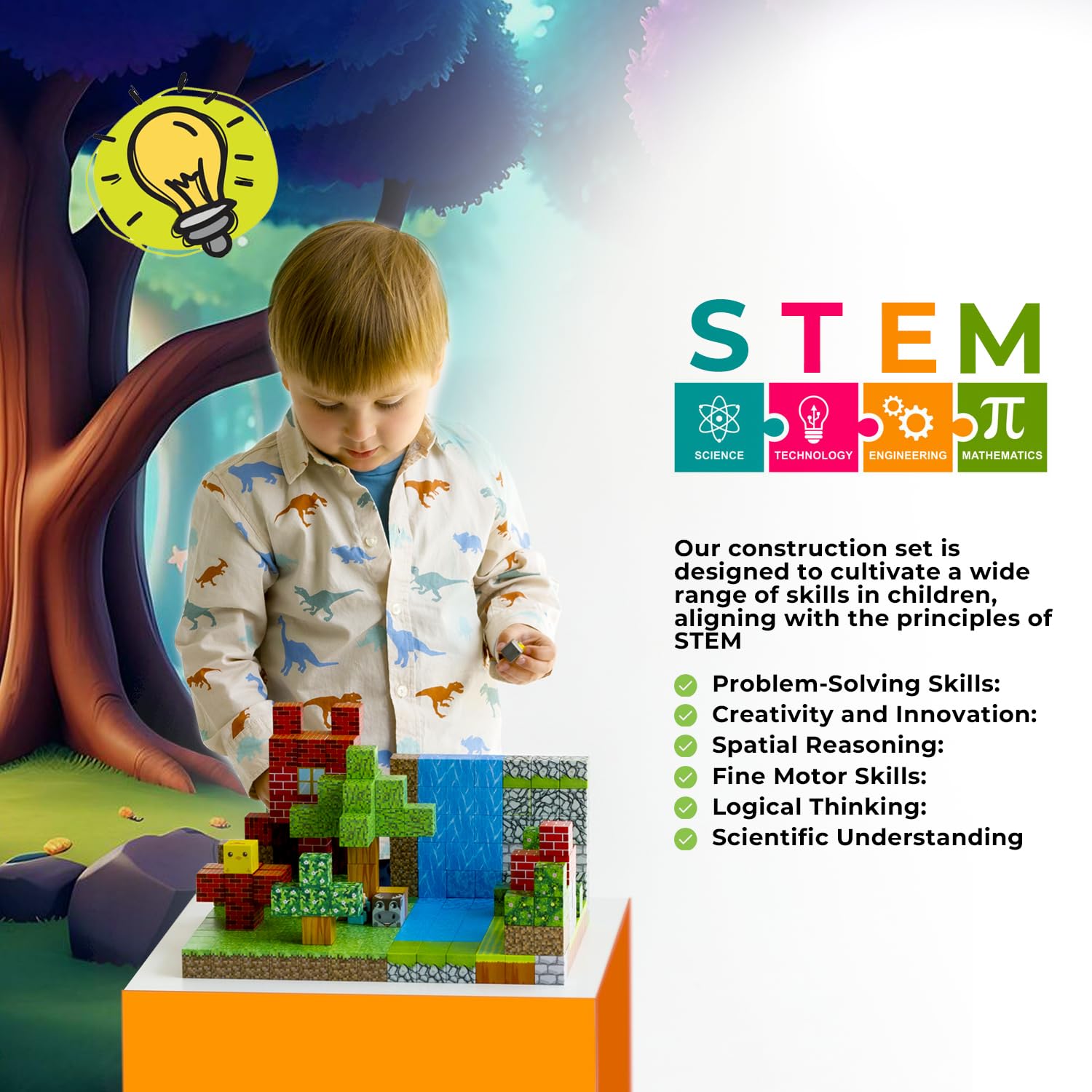 128 PCS Bloques Magnéticos - Juego de Construcción Mine - Imagen 4