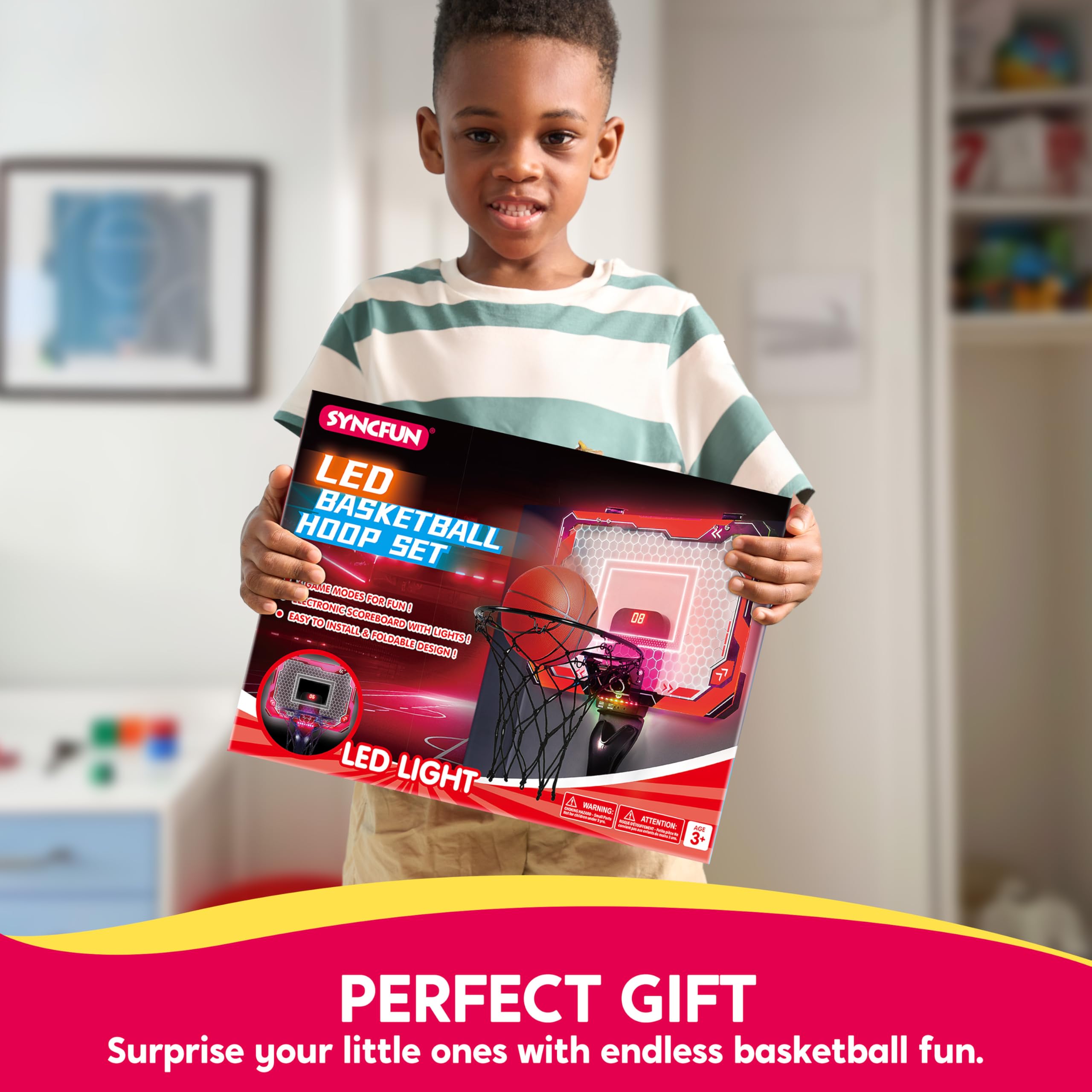 Canasta de Baloncesto Mini Indoor SYNCFUN, Canasta de - Imagen 8