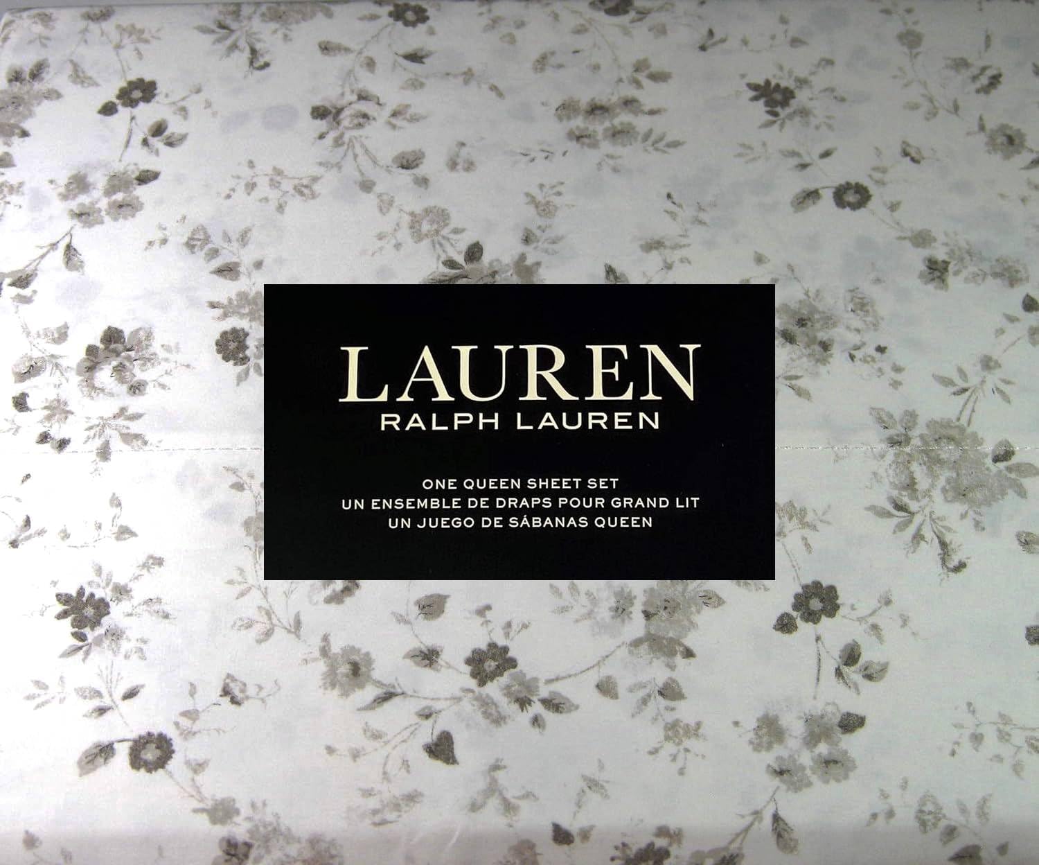 Juego de Sábanas de Lujo Lauren Home Collection -Grises con