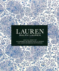 Juego de sábanas lujosas Lauren Home Collection -Azul Charlo