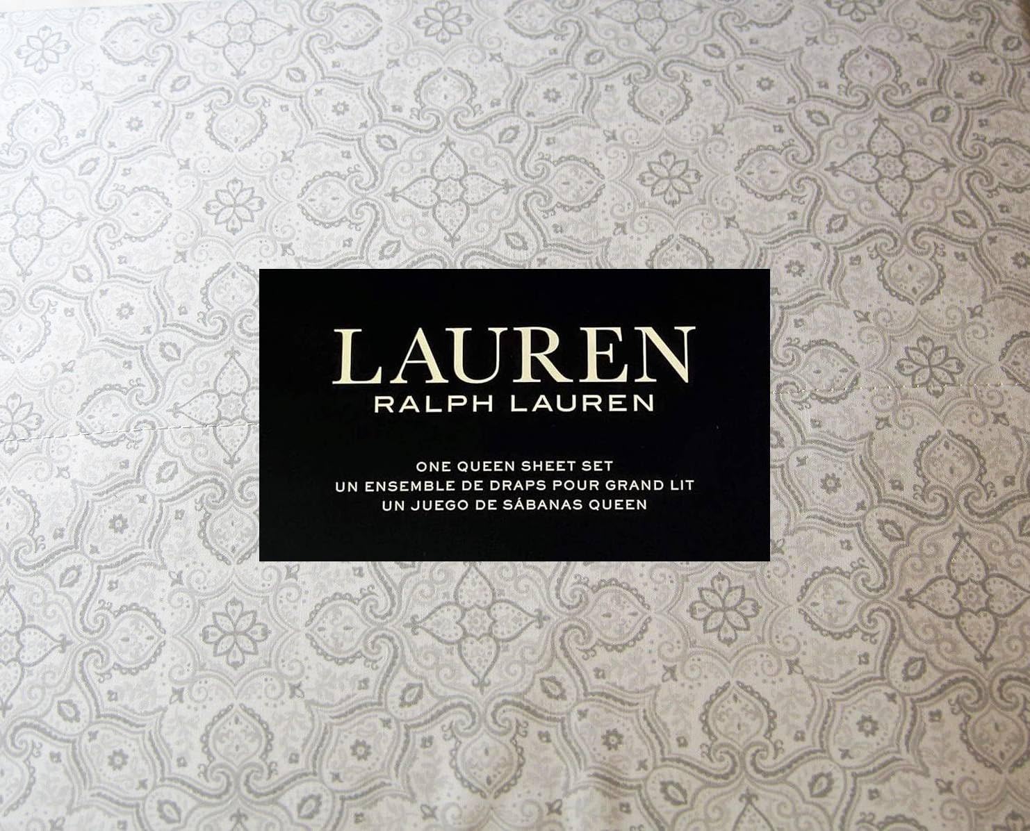 Juego de Sábanas de Lujo Lauren Home Collection -Gris Eliza