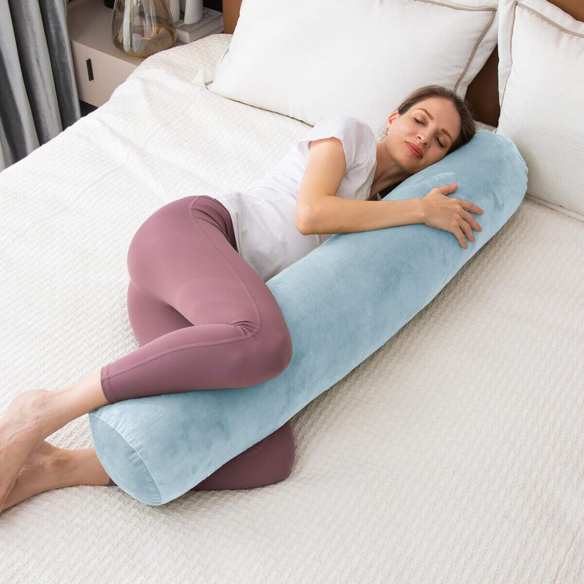 1 Almohada Cilíndrica Larga MIDDLE ONE para Cama, Almohada - Imagen 8