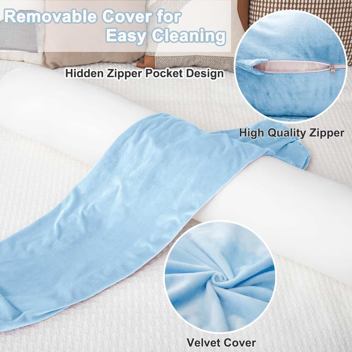 1 Almohada Cilíndrica Larga MIDDLE ONE para Cama, Almohada - Imagen 4