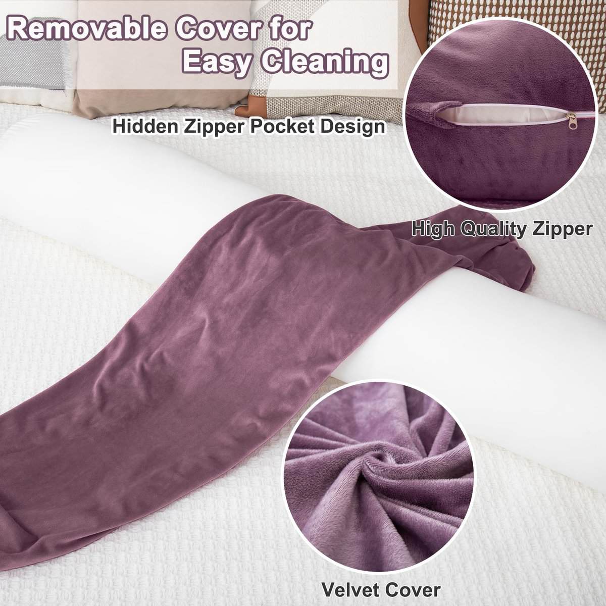 Almohada cilíndrica para cama 1 MIDDLE ONE, Almohada - Imagen 4