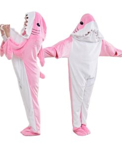 Manta de tiburón para adultos y niños - -a Rosa)-L