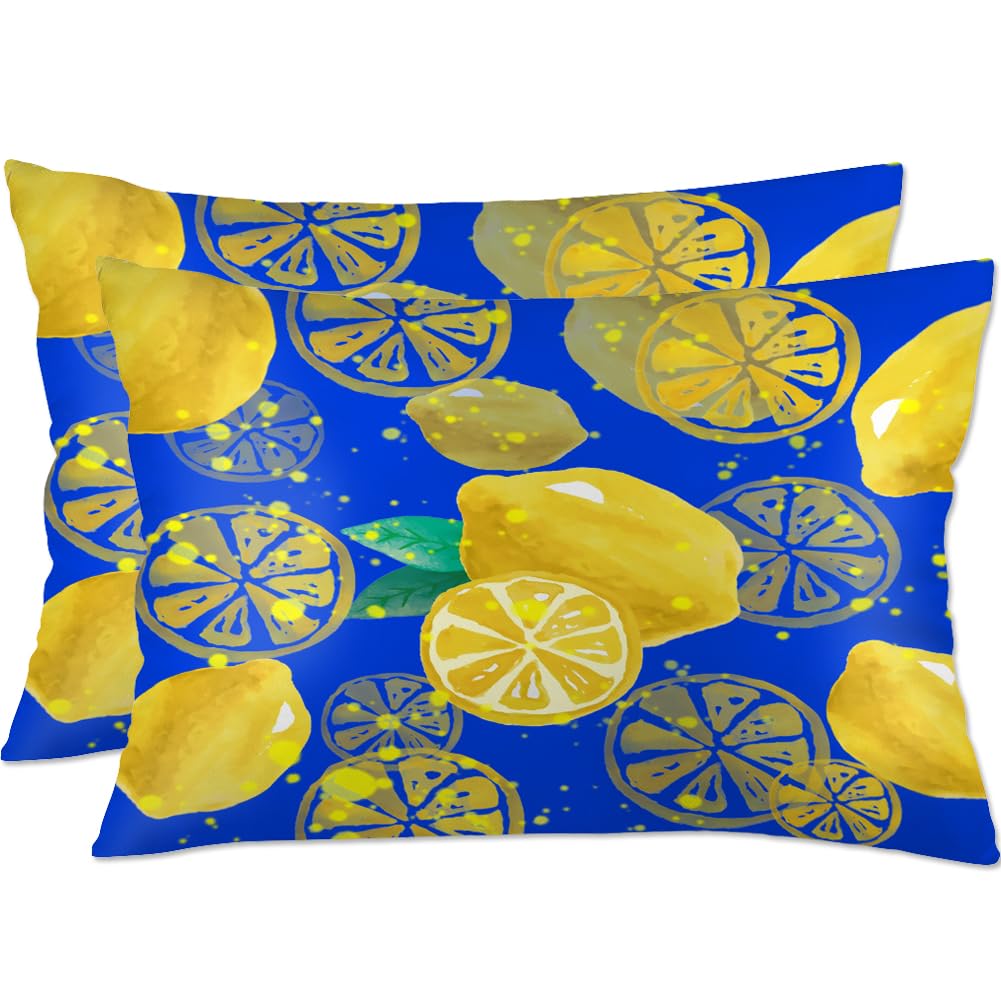 Funda de Almohada Xihomeli Fresh Yellow Lemon Tamaño Extra