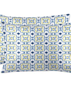 Funda de Almohada Azul a Cuadros de Diamante Xihomeli,