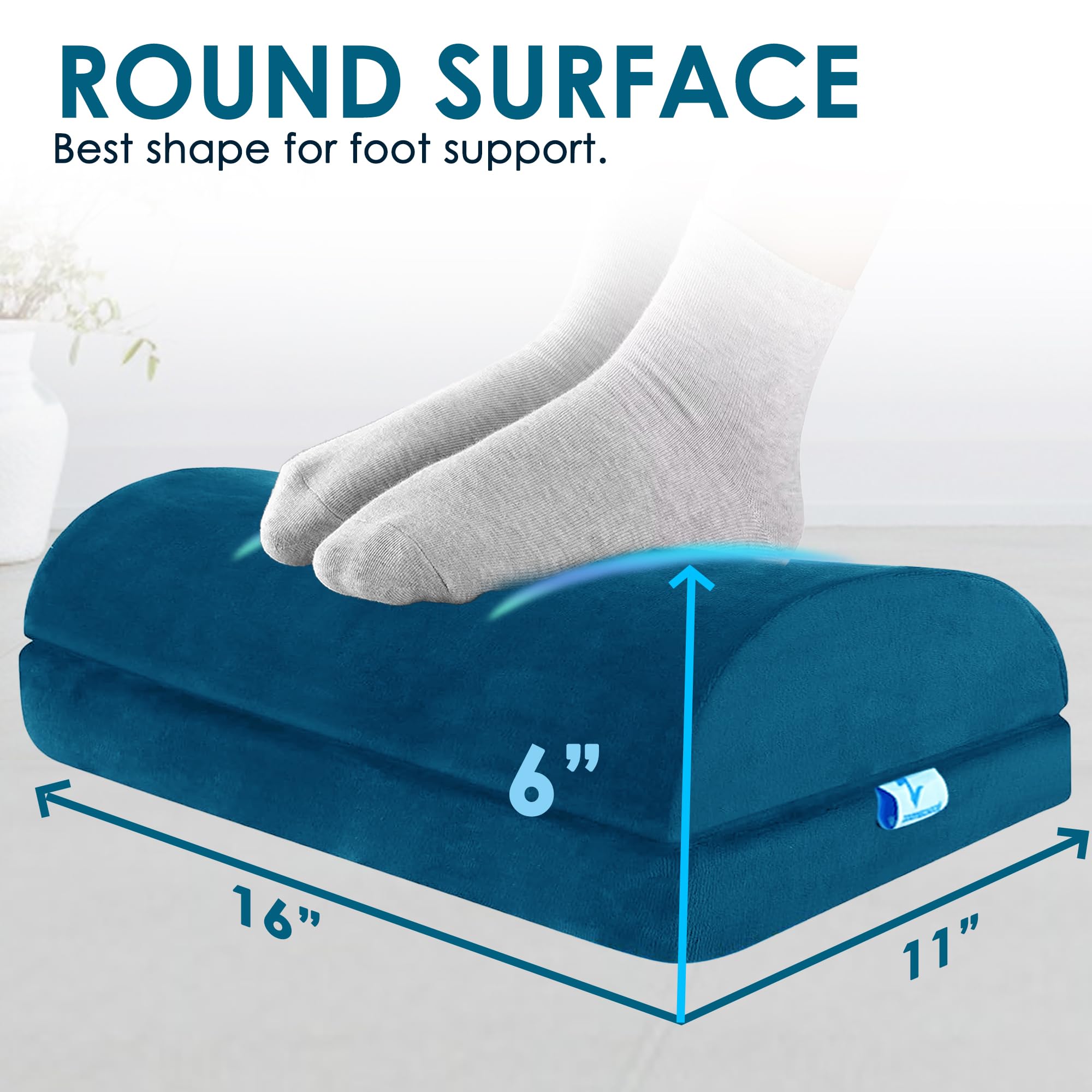 Cojín de pie ajustable ZOOMIECHOO, Reposapiés versátil, - Imagen 8