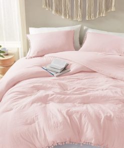 Juego de Edredón Codi King en Rosa - Estilo Boho lujoso con