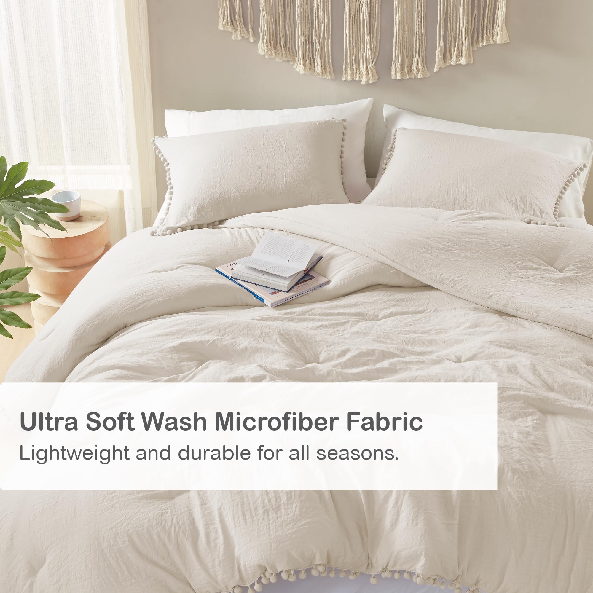 Set de Edredón Gemelo Codi Beige para Niñas - Diseño Boho - Imagen 6