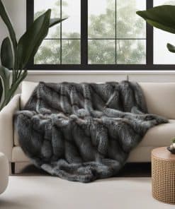 Manta de Lujo de Piel Sintética de inchgrass, Mantas