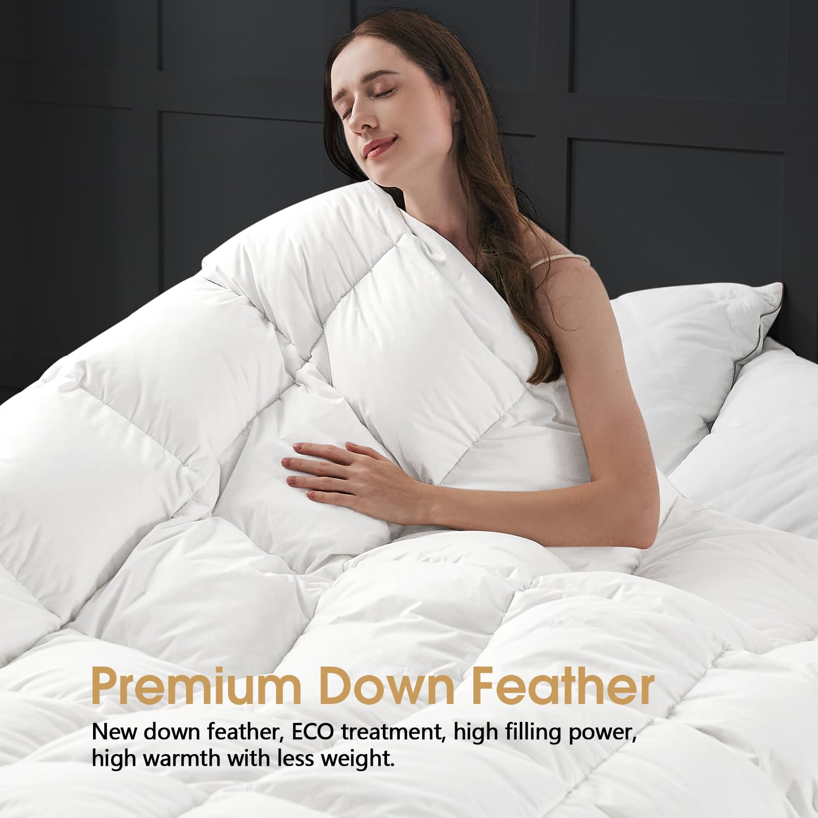 Edredón de plumas de ganso CYMULA tamaño Twin- Todas las - Imagen 9