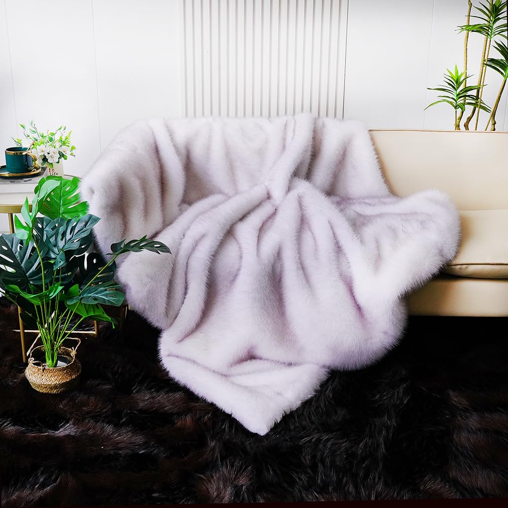 Manta de piel sintética de lujo de inchgrass, mantas