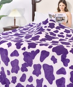 Manta Suave Tamaño Queen Púrpura Mantas para Cama