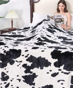 Manta de cama de tamaño Queen de microfibra con estampado