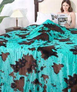 Manta Azul Oscuro Queen/Full Size Turquesa Extra Grande