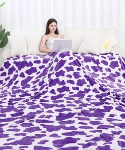 Manta de Tamaño King Suave Morada para Cama Mantas de Cama