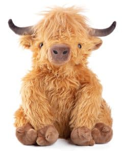 Vaca de las Tierras Altas Albino. Animal de Peluche