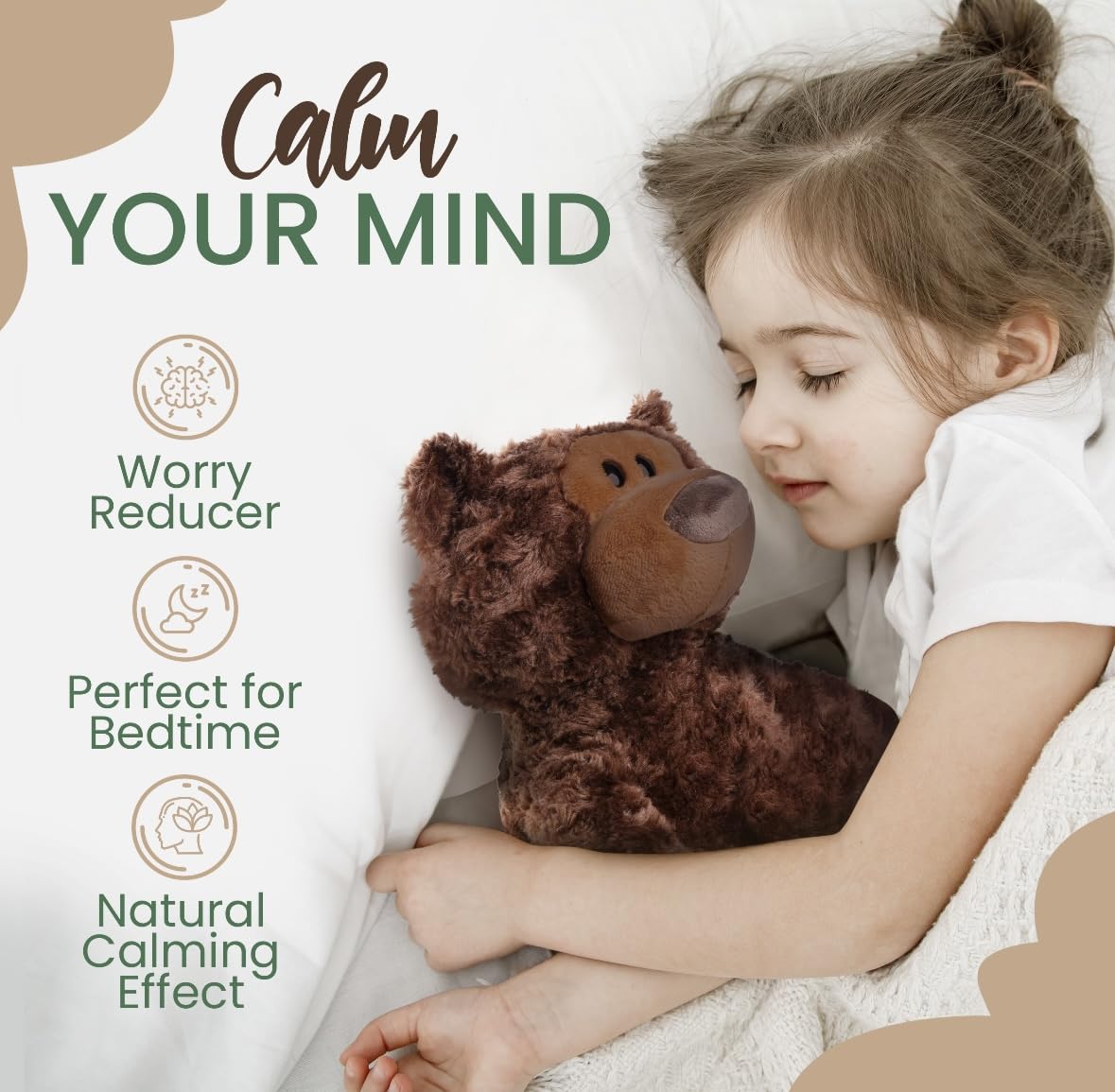 Peluche Oso de Peluche. Animal Relleno Ponderado para Niños - Imagen 6