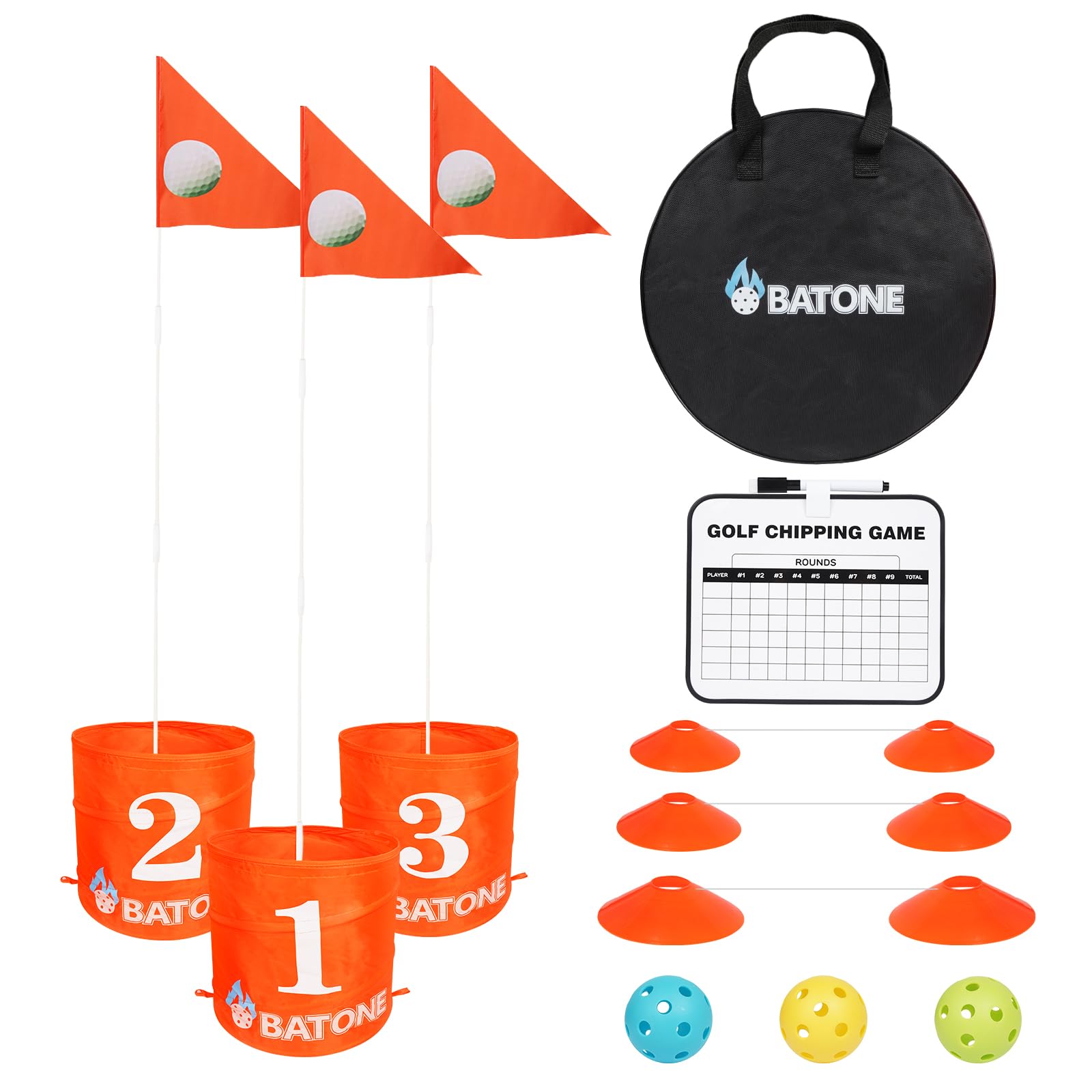 Juego de Cubo de Golf para Niños y Adultos - 3 Hoyos