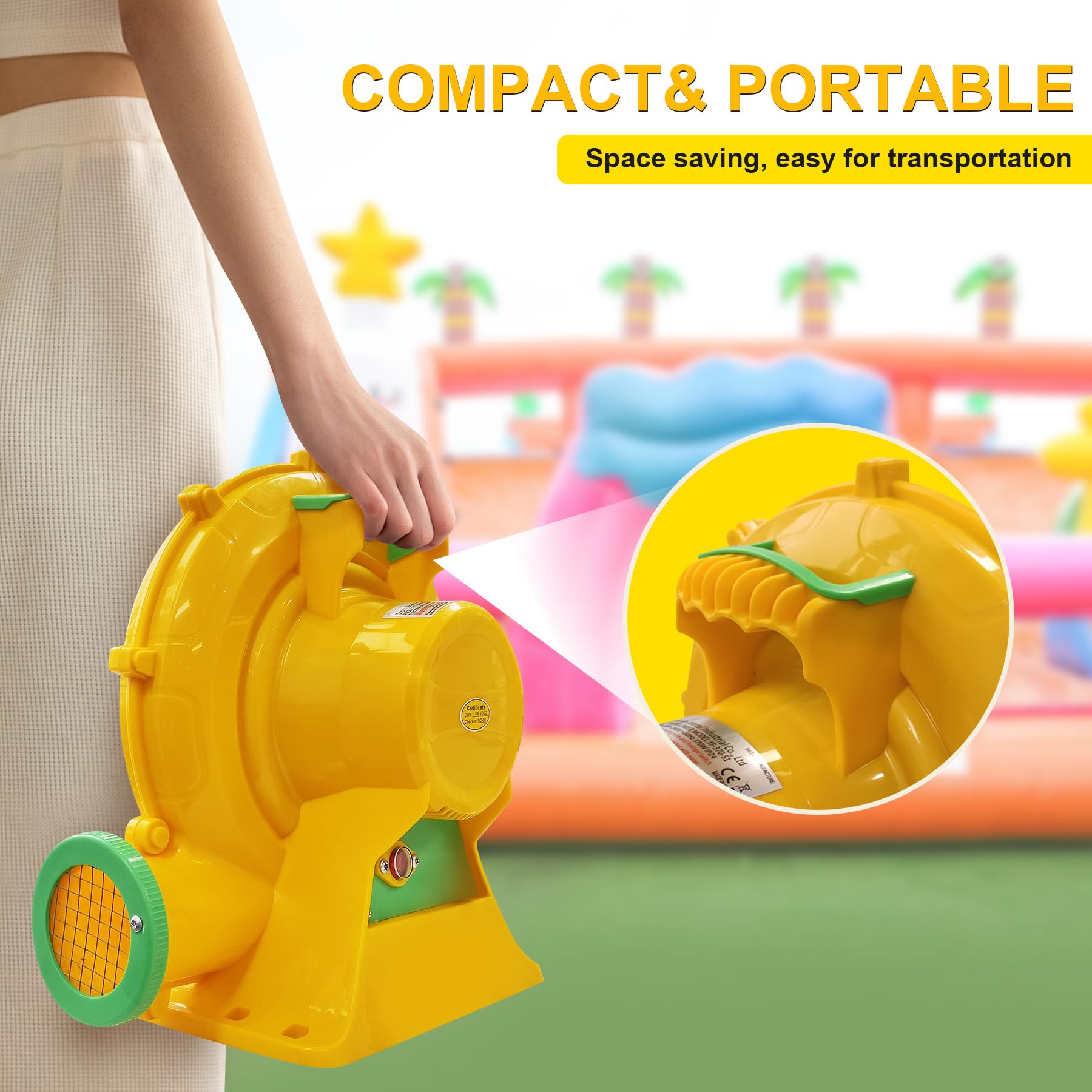 Soplador Huilynsen para Casa de Rebote - Soplador de 550W - Imagen 5