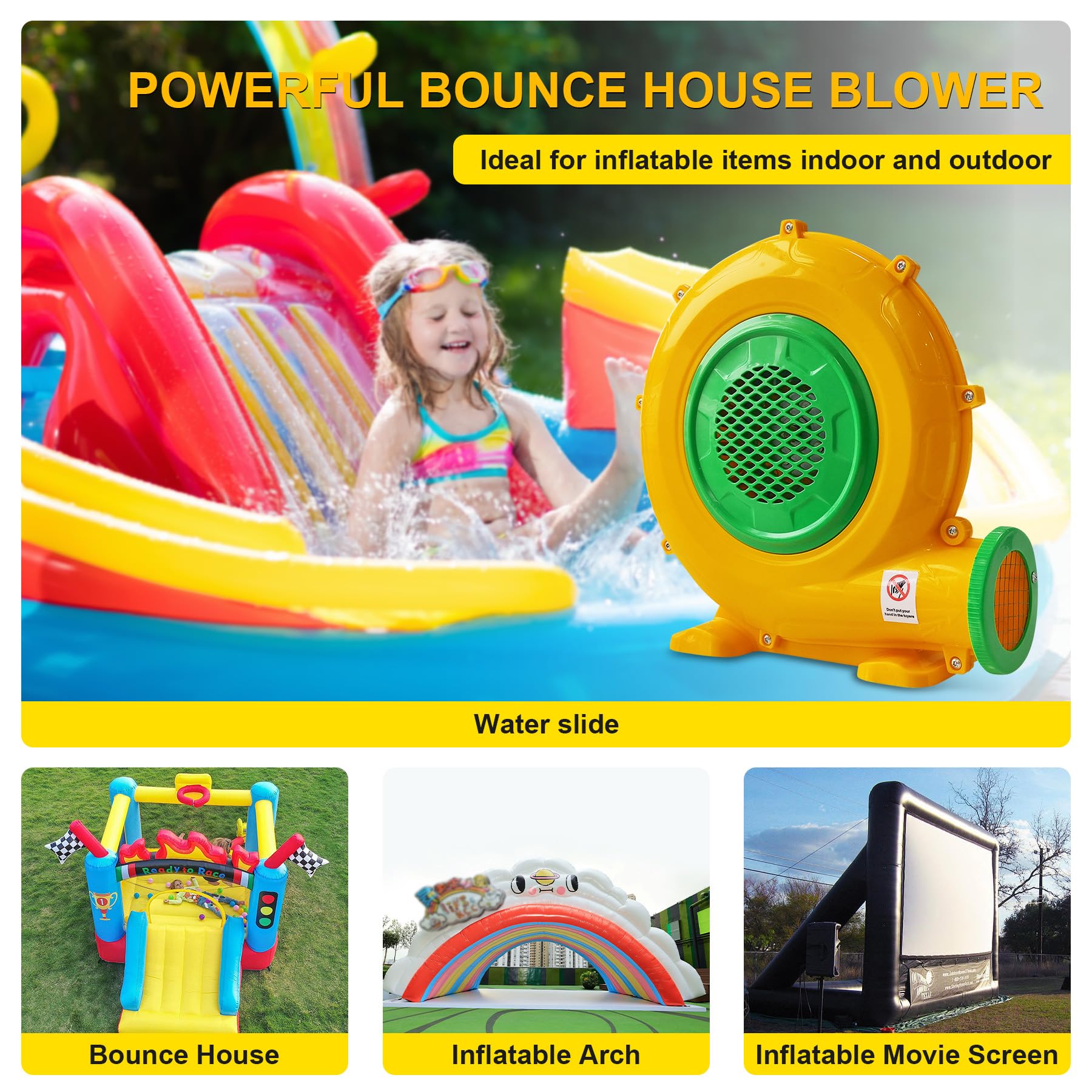 Soplador Huilynsen para Casa de Rebote - Soplador de 550W - Imagen 3