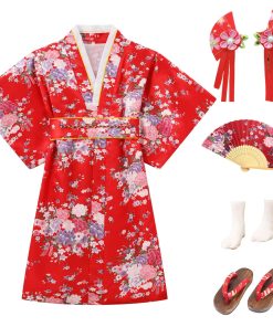 Disfraz de Vestido Tradicional Japonés para Niñas Kimono