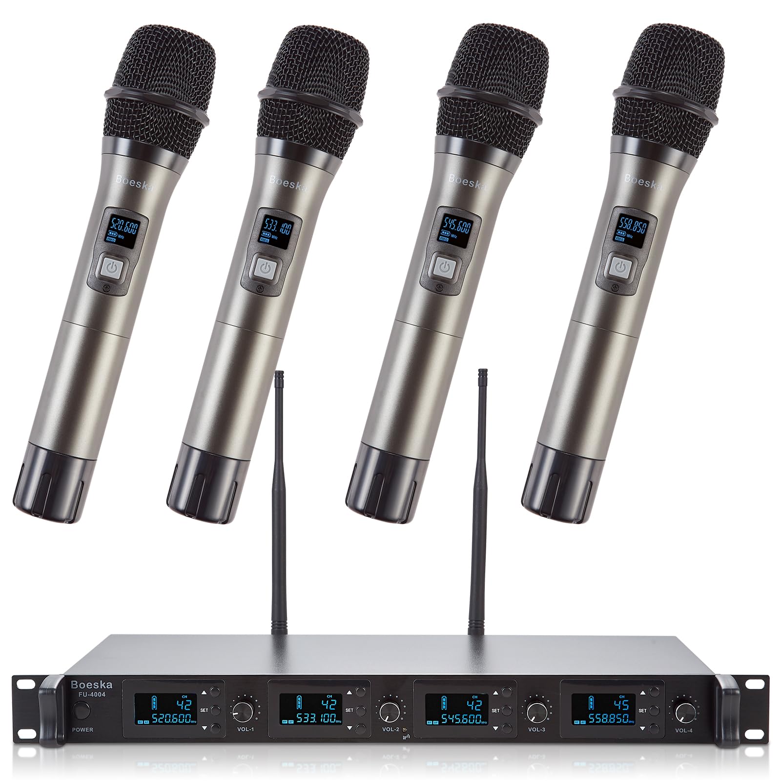 Sistema de Micrófono Inalámbrico Boeska de 4 Canales UHF - Imagen 10